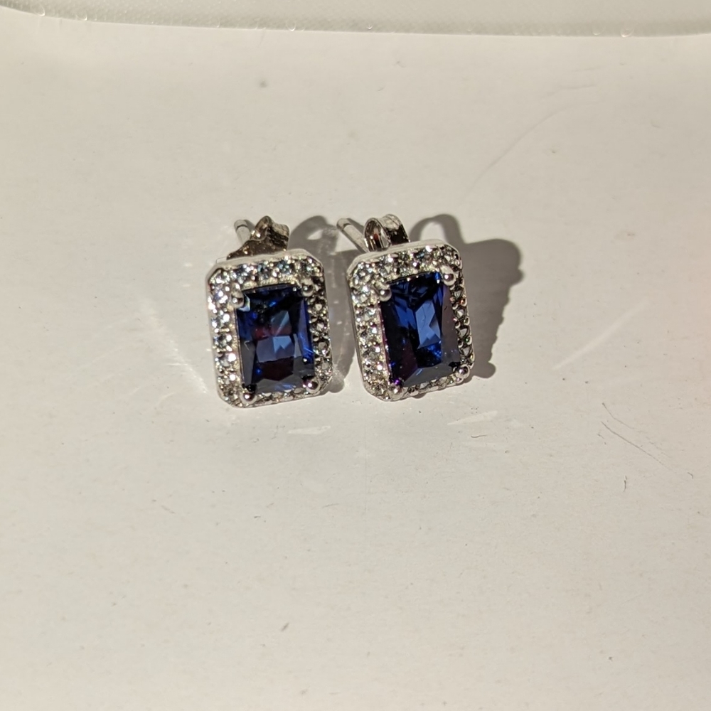 Blue sapphire earrings